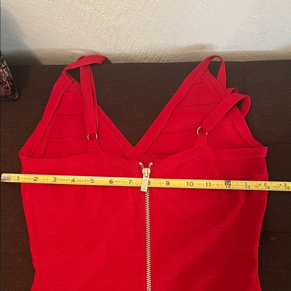 # 0687+ Elegant Red Sleeveless Dress - Picture 7 of 8